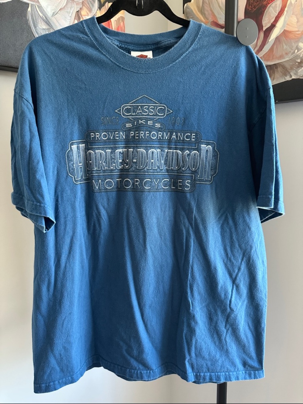 Harley-Davidson Blue Short Sleeve Classic Logo Tee